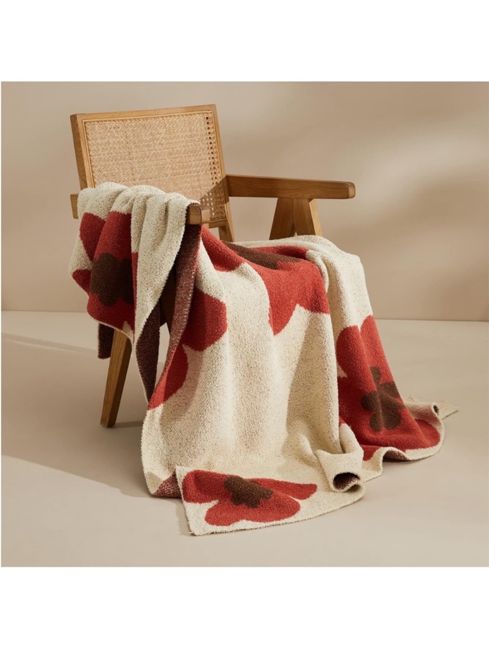 New! Flower Throw Blanket Pattern Soft Fuzzy Warm